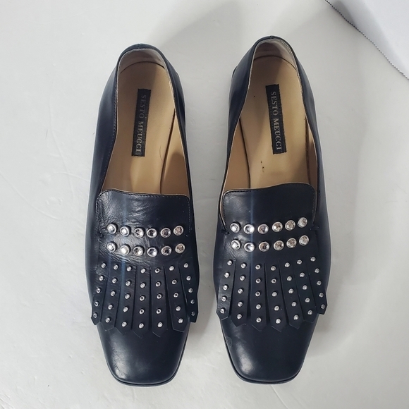 Sesto Meucci Black Loafer Flats - Picture 4 of 8